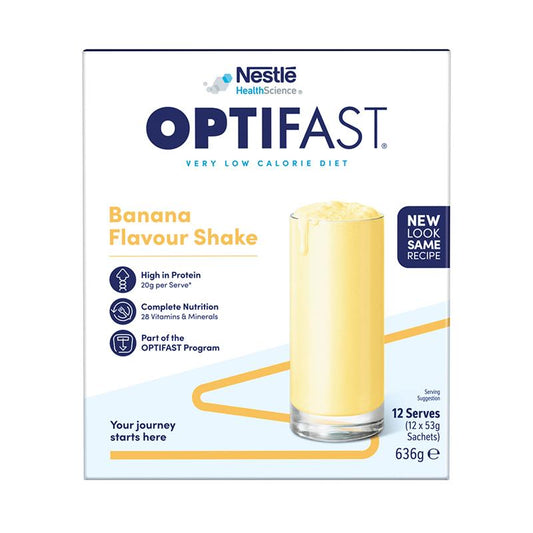 Optifast VLCD Shake Banana 12 x 53g - Nutritionally Complete Weight Loss