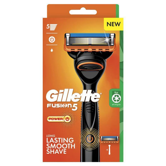 Gillette Fusion Power Razor + 1 Blade Refills - Advanced Shaving Technology - Auzzistore