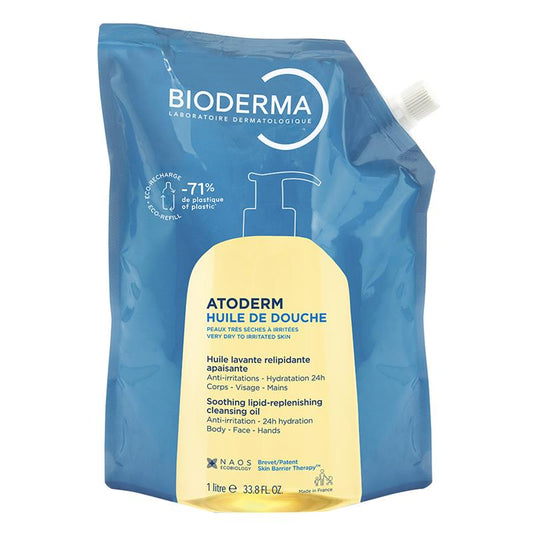 Bioderma Atoderm Ultra-Nourishing Shower Oil Cleanser Eco Refill 1L - Auzzistore