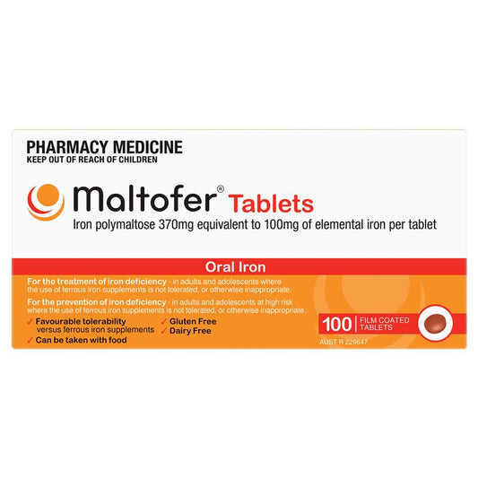 Maltofer Oral Iron Supplement 100mg Polymaltose - 100 Tablets – view 2 - Auzzistore