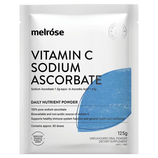 Melrose Vitamin C Sodium Ascorbate Powder 125g – Immune Support Antioxidant