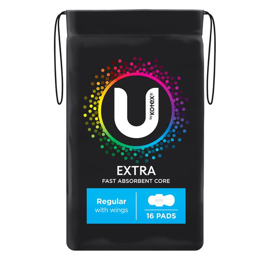 U by Kotex Extra Pads Wing Regular - 16 Pack-Auzzi Store