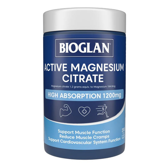 Bioglan Active Magnesium Citrate 200 Tablets - Auzzistore