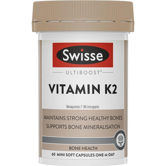 Swisse Ultiboost Vitamin K2 MK7 - 60 Capsules for Bone Health