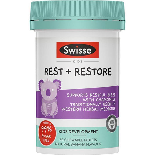 Swisse Kids Rest & Restore 60 Tablets - Calm Nights for Growing Kids - Auzzi Store