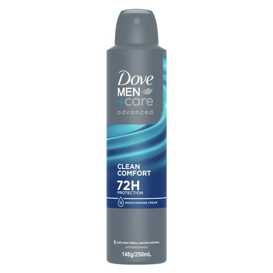 Dove Men+Care Advanced Clean Comfort Antiperspirant Spray 250ml - Auzzistore