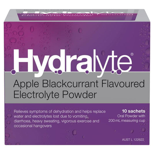 Hydralyte Powder Apple Blackcurrant 5g X 10 - Rehydration Solution-Auzzi Store