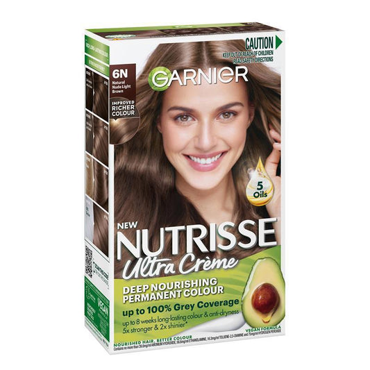 Garnier Nutrisse 6N Nudes Collection - Light Brown Permanent Hair Colour-Auzzi Store