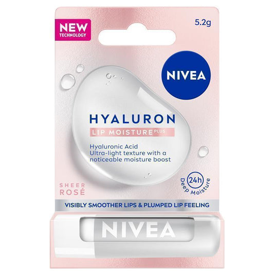 NIVEA Hyaluron Lip Moisture Balm Sheer Rose - 5.2g