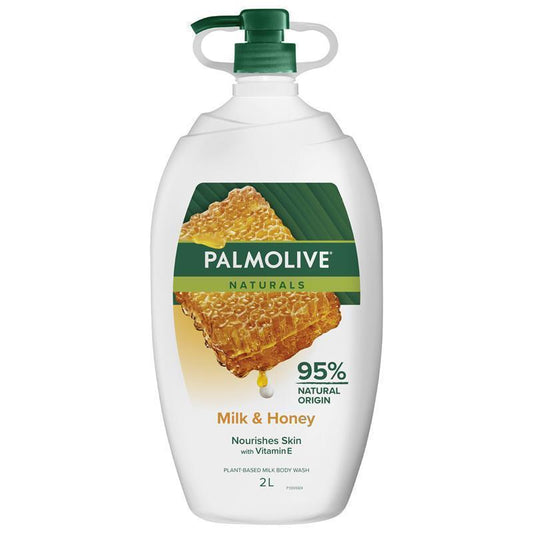 Palmolive Naturals Milk & Honey Body Wash 2L – 95% Natural & Moisturizing