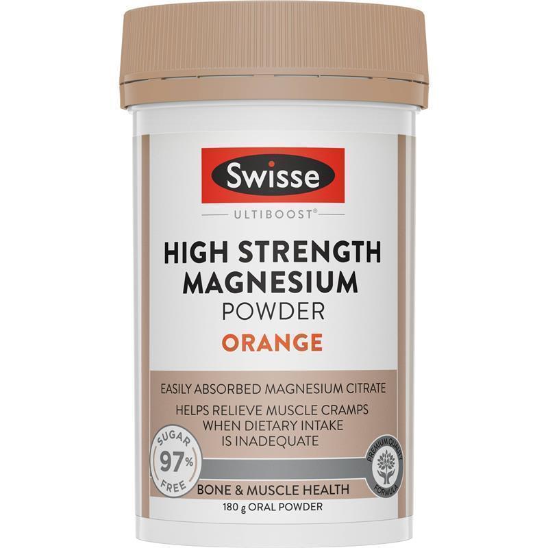 Swisse High Strength Magnesium Powder - Orange Flavor (180g) - Auzzi Store