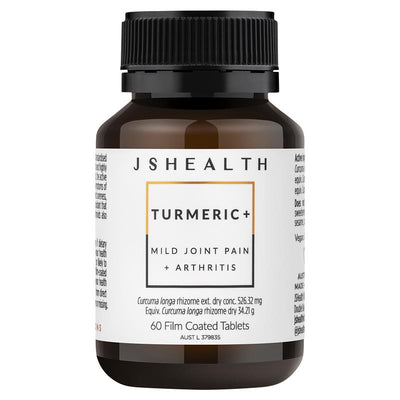 JSHEALTH Turmeric + 60 Tablets - Natural Anti-Inflammatory Support