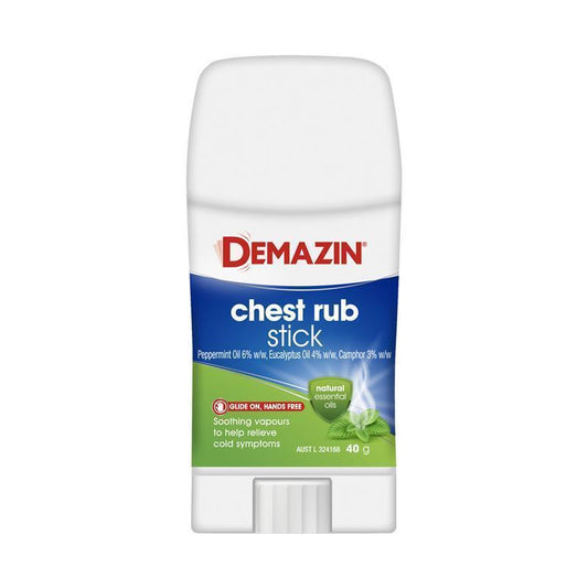 Demazin Chest Rub Stick 40g - Natural Relief for Cold Symptoms - Auzzi Store