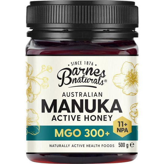 Barnes Naturals Pure Australian Manuka Honey 500g MGO 300+ - Auzzistore