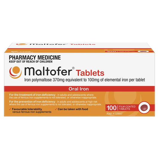 Maltofer Oral Iron Supplement 100mg Polymaltose - 100 Tablets – view 2