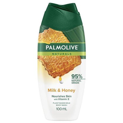Palmolive Naturals Milk & Honey Travel Body Wash 100ml