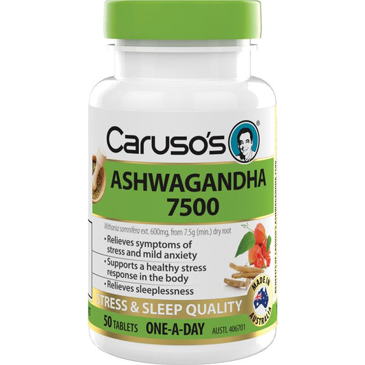 Carusos Ashwagandha 50 Tablets - Natural Stress Relief & Energy Boost - Auzzi Store