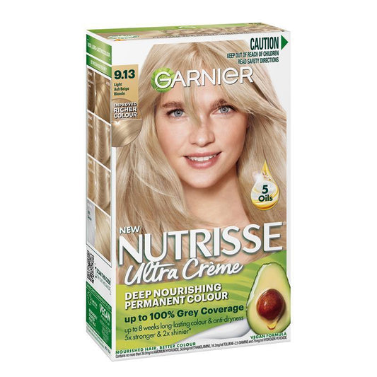 Garnier Nutrisse Pearly Blondes 9.13 - Light Ash Beige Blonde Hair Colour-Auzzi Store