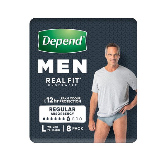 Depend Men Real Fit Underwear Large 8 Pack - Maximum Absorbency for Men – view 2 - Auzzistore