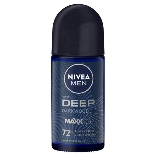 NIVEA Men Deep Darkwood Anti-Perspirant Roll-On 72H, 50ml