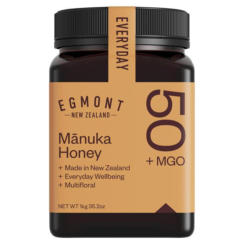 Egmont Manuka Honey MGO 50+ Multifloral, 1kg - Raw NZ