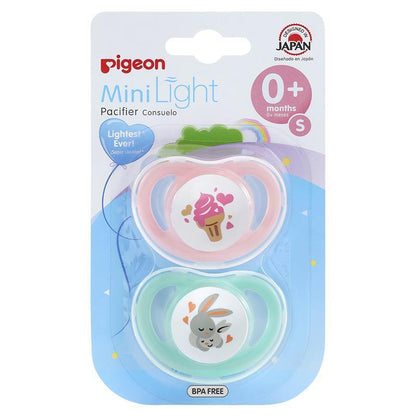 Pigeon MiniLight Pacifier Twin Pack - Size S (0+ Months)