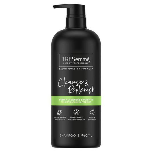 Tresemme Cleanse & Replenish Shampoo 940ml - Refreshing Clean for All Hair Types