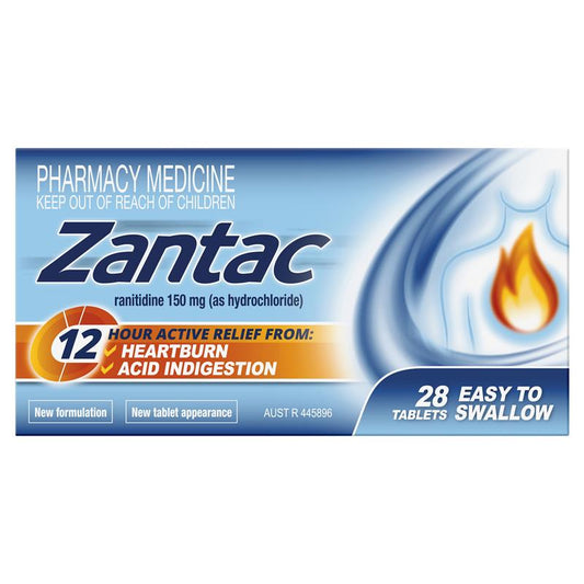 Zantac 12 Hour - 150mg for Heartburn Relief - 28 Tablets