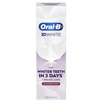 Oral-B 3D White Luxe Glamorous White Toothpaste 95g - Whitening Mint Formula