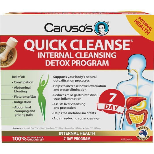 Carusos Quick Cleanse Internal Cleansing Detox Program - 7 Day