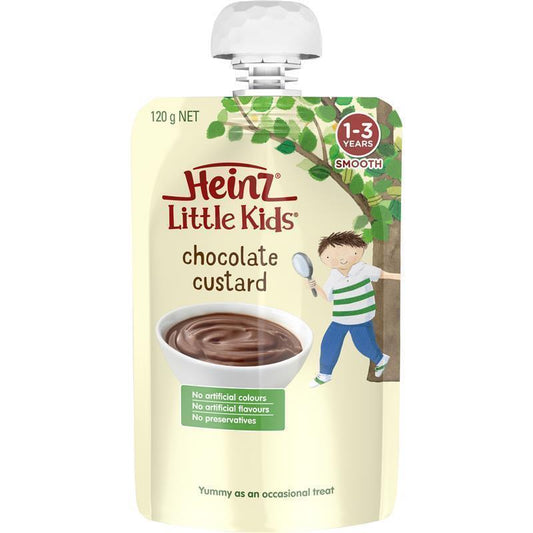Heinz Little Kids Chocolate Custard 120g - Delicious Treat for Toddlers