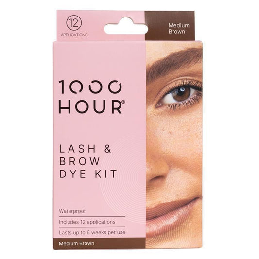 1000 Hour Eyelash and Brow Dye Kit - Medium Brown - Auzzistore