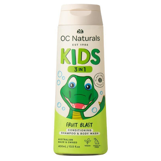 Organic Care Kids 3-in-1 Fruit Blast Shampoo, Conditioner & Body Wash 400ml-Auzzi Store
