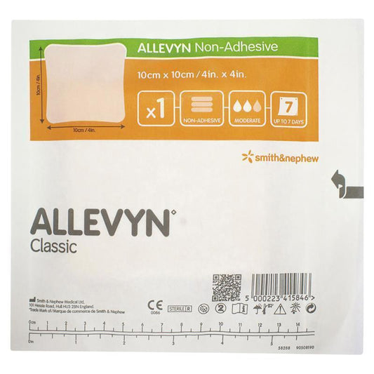 Allevyn Non-Adhesive Foam Dressing 10cm x 10cm - Gentle Care for Sensitive Skin-Auzzi Store