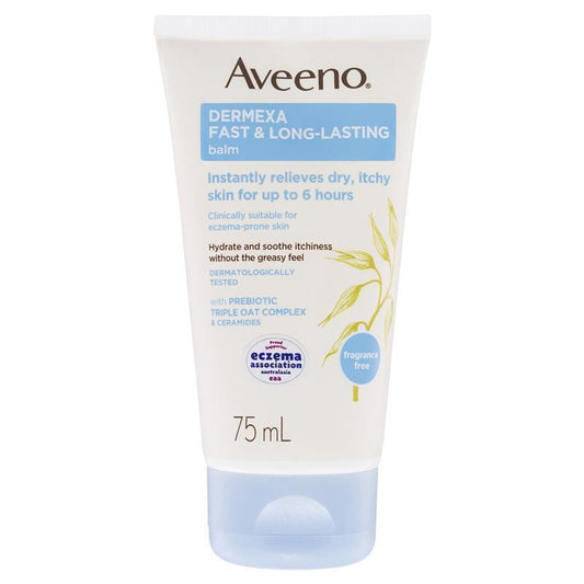 Aveeno Dermexa Fast Long Lasting Balm - Fragrance Free - 75ml - Auzzi Store
