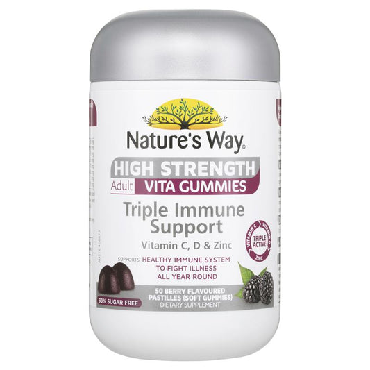 Nature's Way High Strength Triple Immune Adult Vita Gummies, 50 - Auzzistore