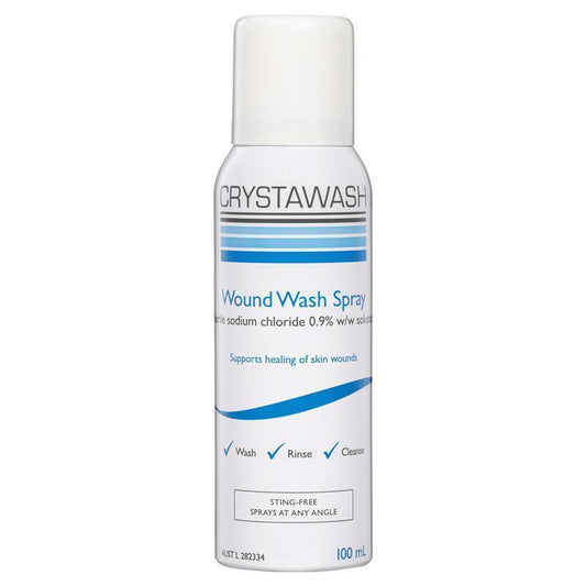 Crystawash Wound Wash Spray - 100ml Sterile Saline Solution - Auzzi Store