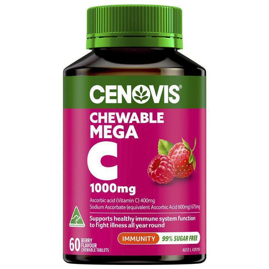 Cenovis Chewable Mega Vitamin C - 1000mg Berry 60 Tablets