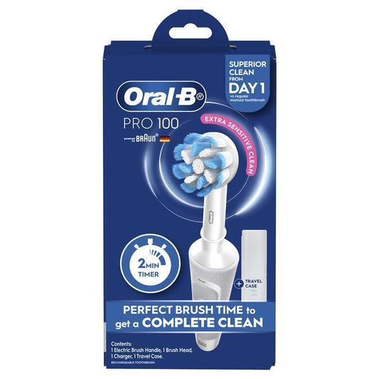 Oral-B Pro 100 Gum Care Electric Toothbrush - White - Auzzi Store