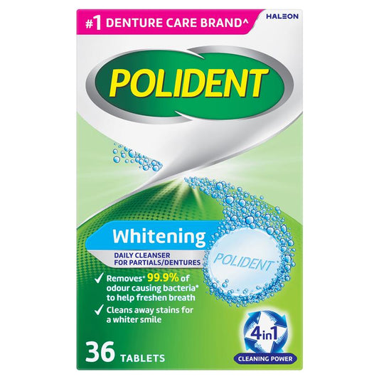 Polident Denture Cleanser Whitening Tablets - 36 Pack-Auzzi Store