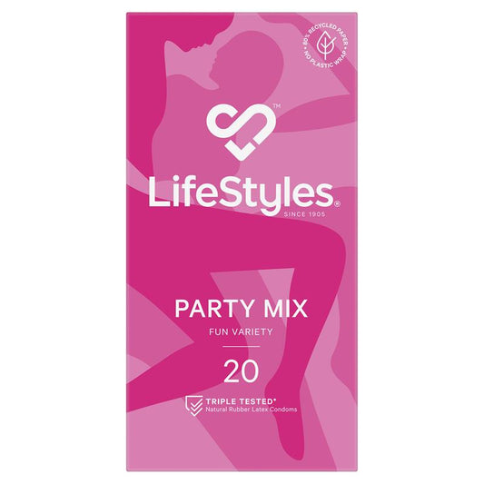 LifeStyles Party Mix Condoms - 20 Pack for Variety and Fun - Auzzi Store