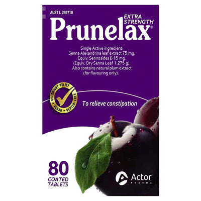 Prunelax Extra Strength Laxative Tablets 80 Count
