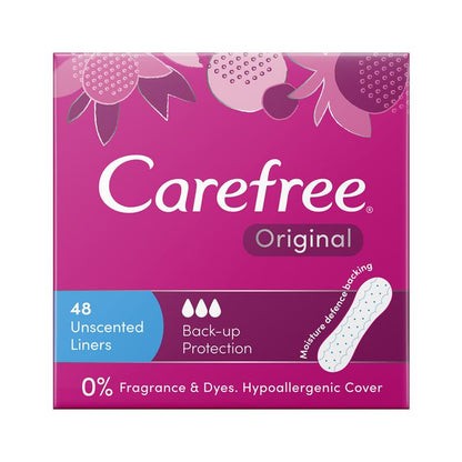 Carefree Original Unscented Panty Liners 48 Pack - Freshness & Comfort-Auzzi Store