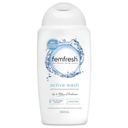 Femfresh Intimate Wash with Ginseng & Silver Ions, 250ml