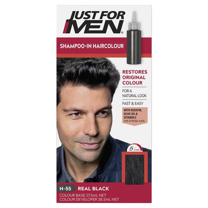 Just for Men Hair Colour - Real Black 66mL-Auzzi Store
