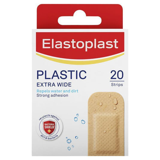 Elastoplast Extra Wide Plastic Strips - 20 Pack-Auzzi Store