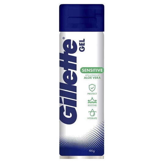 Gillette Men’s Sensitive Skin Soothing Shave Gel with Aloe Vera - 195g
