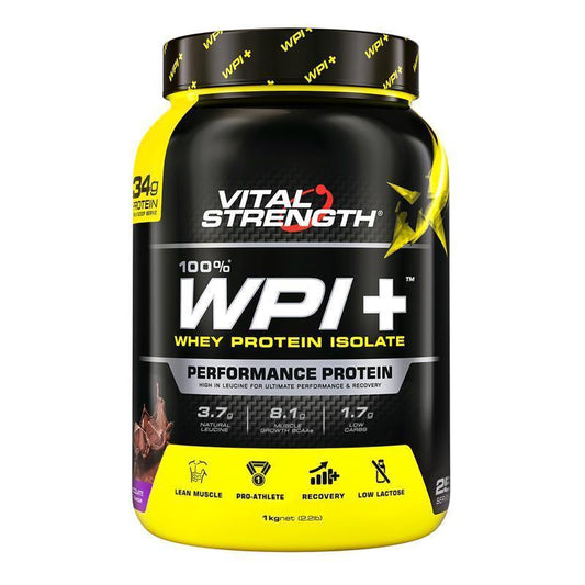 Vital Strength WPI Plus 100 Whey Protein Isolate - Chocolate 1kg-Auzzi Store