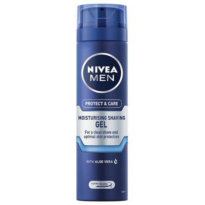 NIVEA MEN Protect & Care Moisturising Shave Gel with Aloe Vera, 200ml