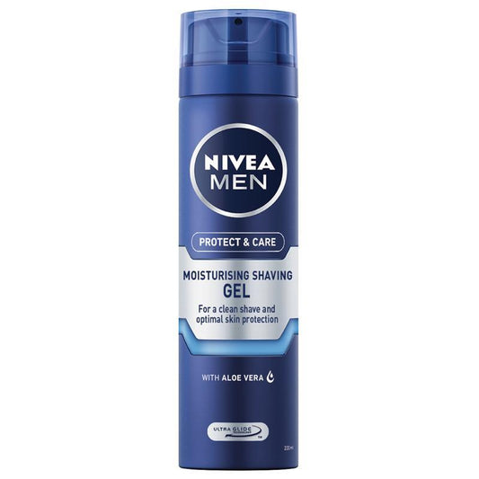 NIVEA MEN Protect & Care Moisturising Shave Gel with Aloe Vera, 200ml